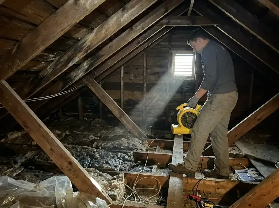 attic-water-damage-drying-proc-007 — frequently asked questions, Emergency Water Extraction & 24/7 Flood Response in Stanton…